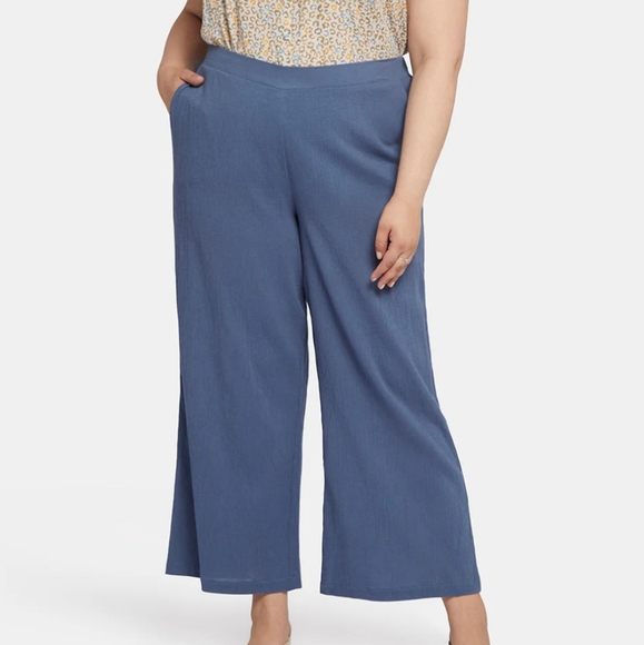 NYDJ Straight Pull-On Pants In Plus SizeIn Cotton Gauze - Picture 2 of 13